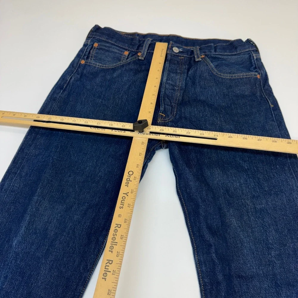 Levi's 501 Jeans Mens W33 L29 Dark Blue Indigo Classic Workwear